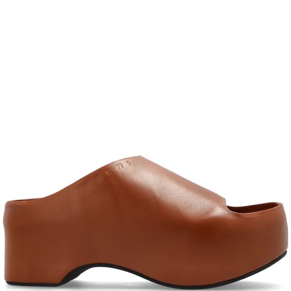 Marni platform, minimalist, lightweight, brown leather platform sandals - 37, 38 - Picture 3 of 5